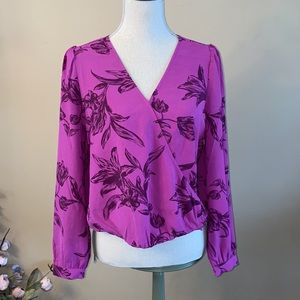 A New Day Purple Floral Top NWT